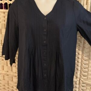 Chico's Navy Button Down Shirt
